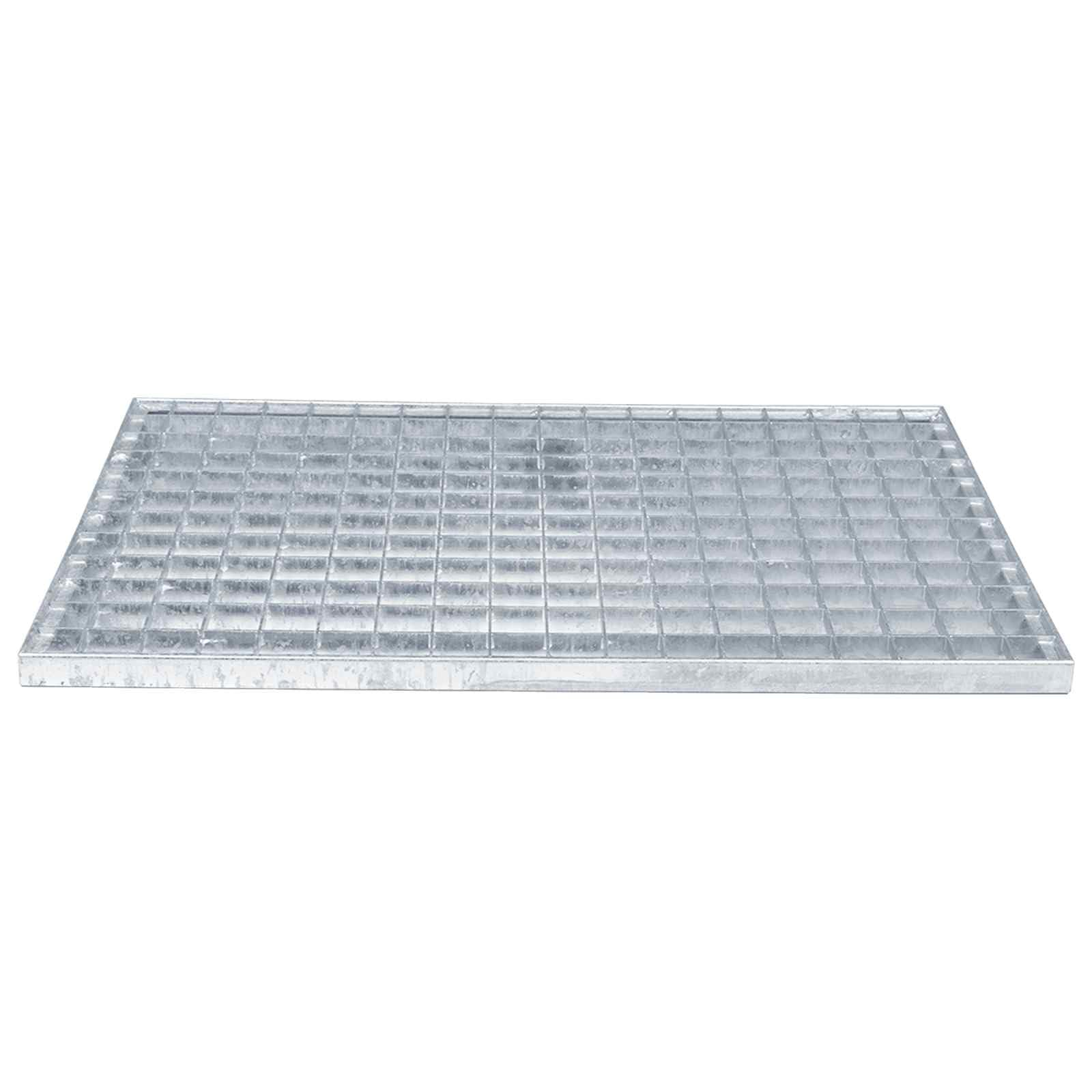vidaXL Gitter Silber 60 x 40 x 2 cm Feuerverzinkter Stahl, Garten und Terrasse, funktionale Roste, langlebige Metallgitter, robuste Abflusslösungen, urbanes Design