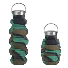 500ml Collapsible Water Bottles Silicone Motivational Bottle with Carrying Loop Travel Water Bottle for Sports Outdoors Reusable Water