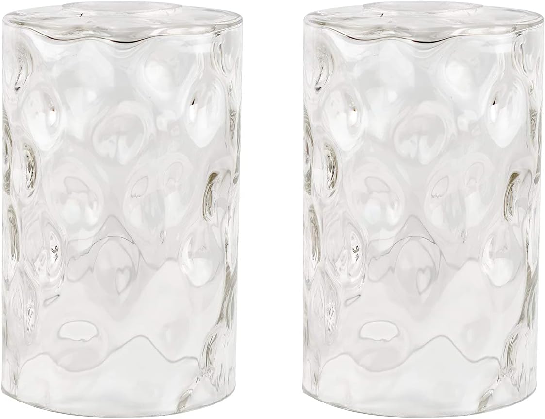 SGLED Hammered Glass Lamp Shade Cylinder Glass Shades Replacement