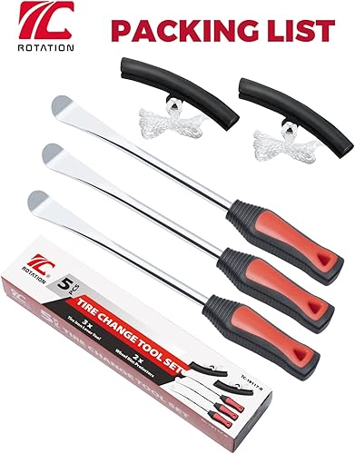 Miniatura 5 de ROTATION Kit de herramientas de hierro de palanca de cuchara de acero de 11.5 pulgadas, herramienta profesional de cambio de neumáticos para