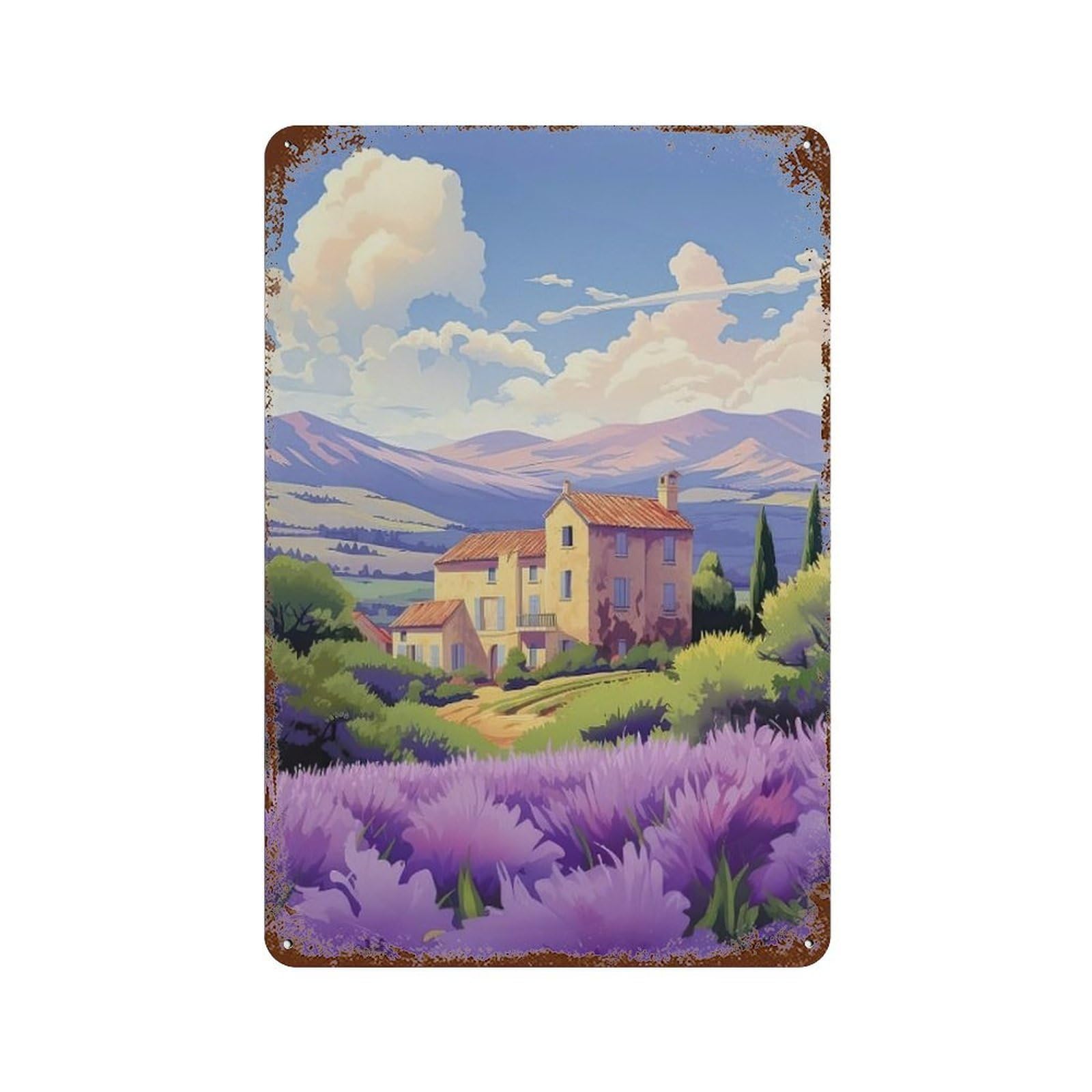 xiaoxiaoshen Cityscape Provence France Wall Decor Art Metal Tin Poster Modern Home Decor Art Home Bar Shop Decorations Vintage Sign 30x20cm
