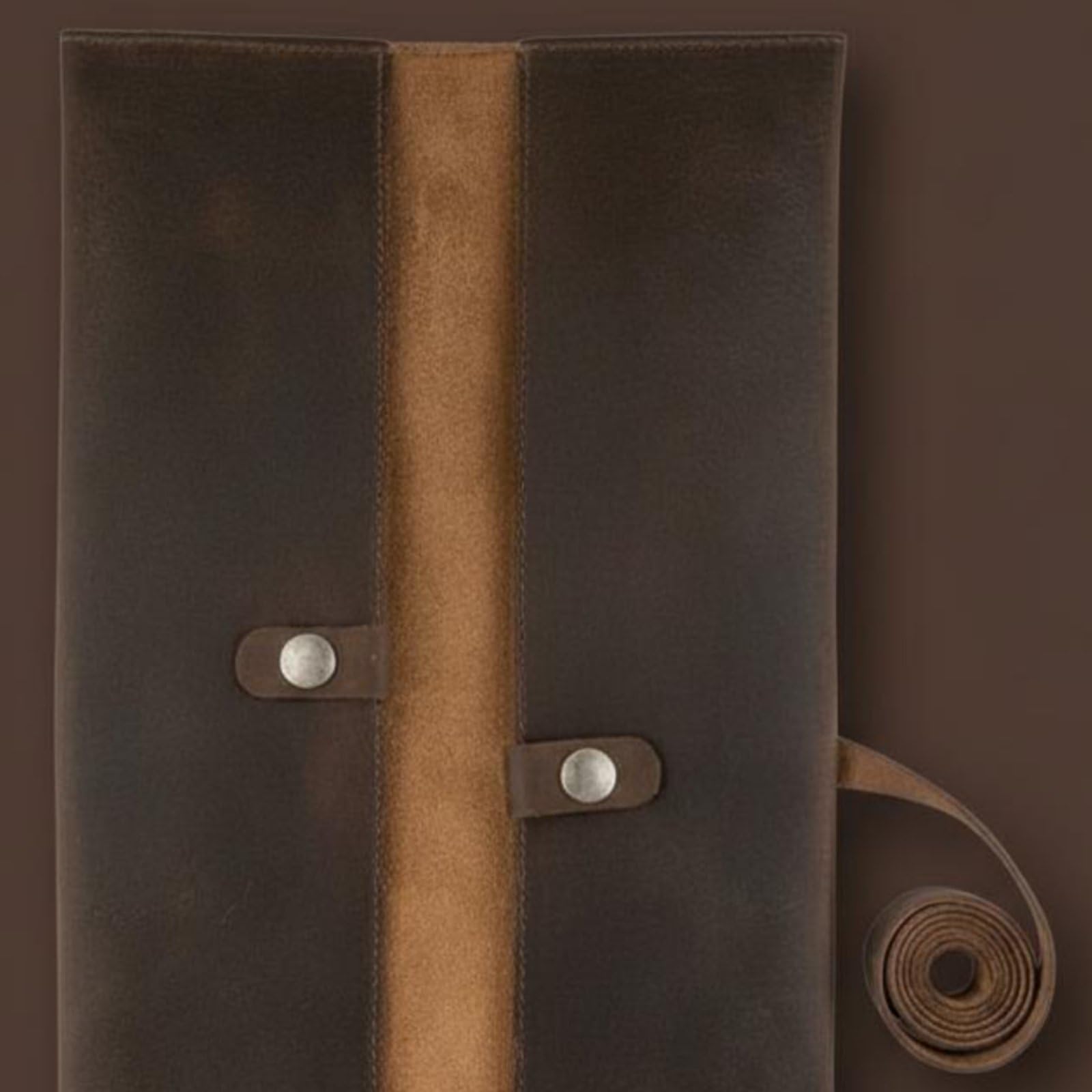Rotolo Porta in Porta Utensili Custodia Avvolgibile con Scomparti per Affilatore Fibbia Interna E Cinturino Trasporto Facile Adatta Apprendisti Viaggio Lavoro Ristorante