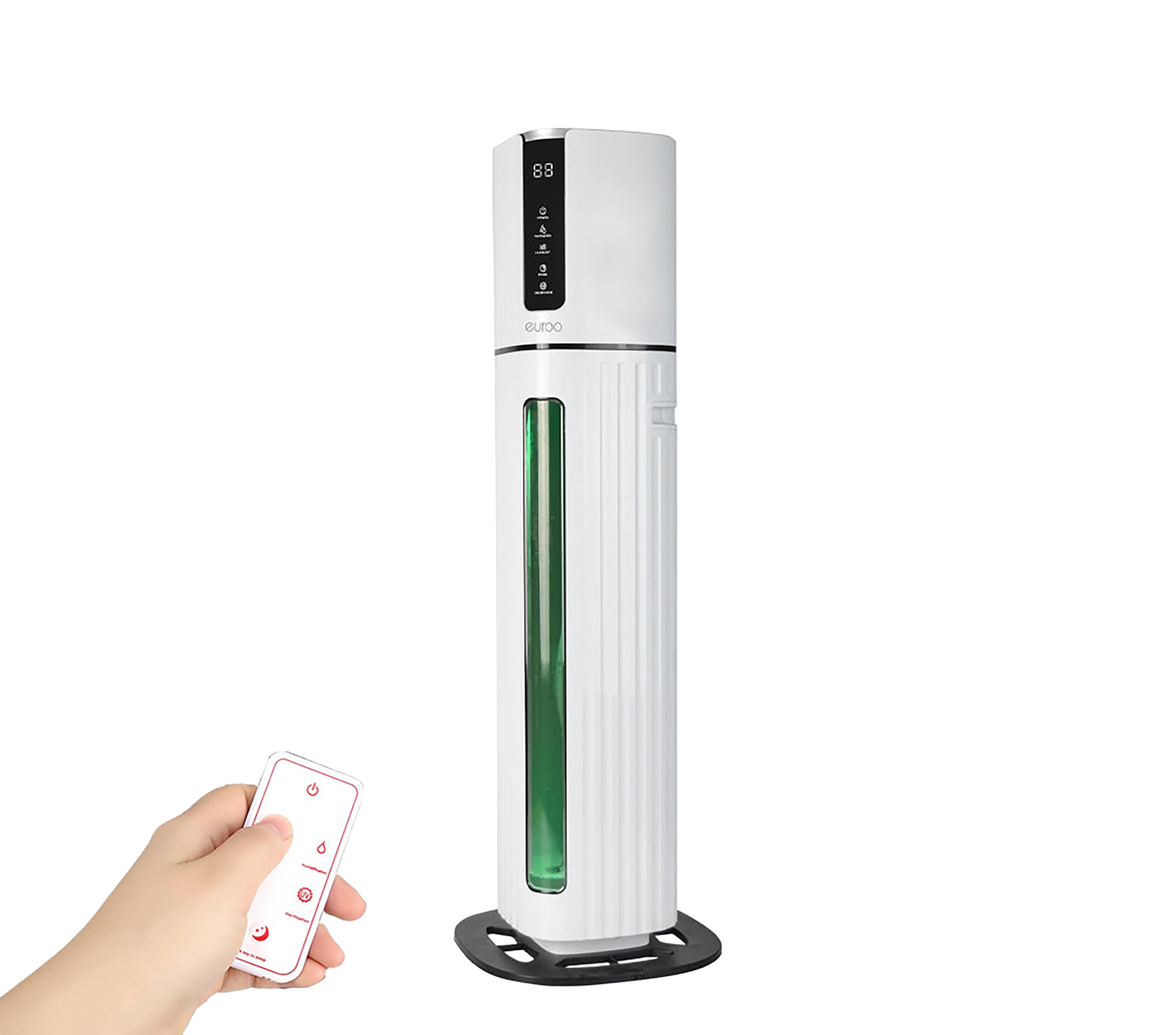 Humidifiers for Bedroom Large Room - 8L Air Humidifier Large Room with Essential Oil Diffuser, Top Fill Cool Mist Humidifier for Home Bedroom Baby Nursery Whole House Office Plant (White Black)