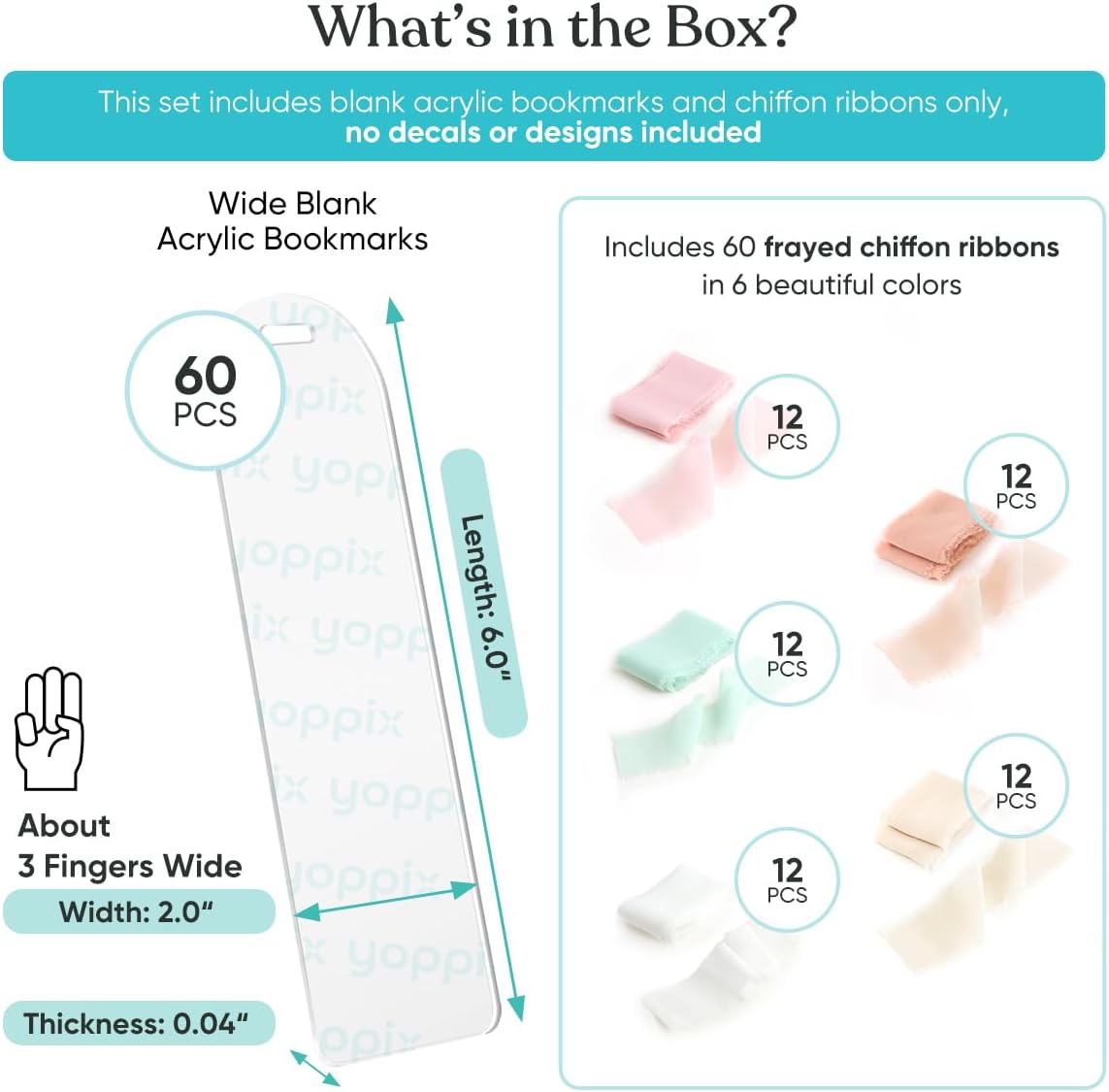出版・クラファンにおすすめ！アクリルしおり（ブックマーク）製作✨ | アクリルグッズメーカー ALL THAT PRINTING アクリルしおり ブランク 60個 - 6×2インチ アクリルしおり 60個のリボン 読書愛好家 DIY クラフト 吊り下げタグ ギフ