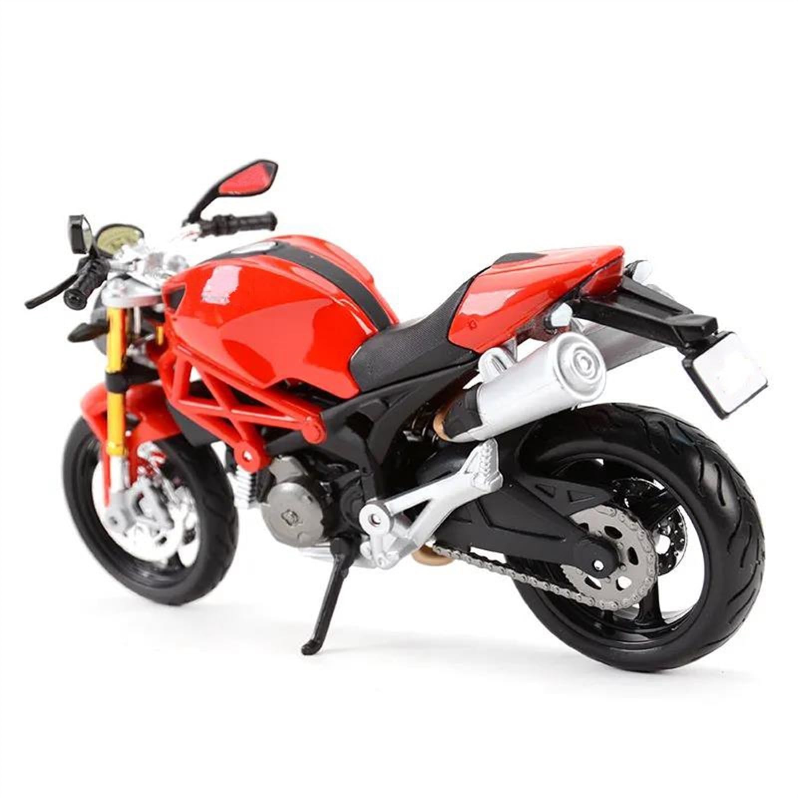 SEYXF Motorbike Toy Motorcycle Metal Model Collection Simulation Diecasts Gifts 1:12 for Ducati 696 Monster(Black- Silver)