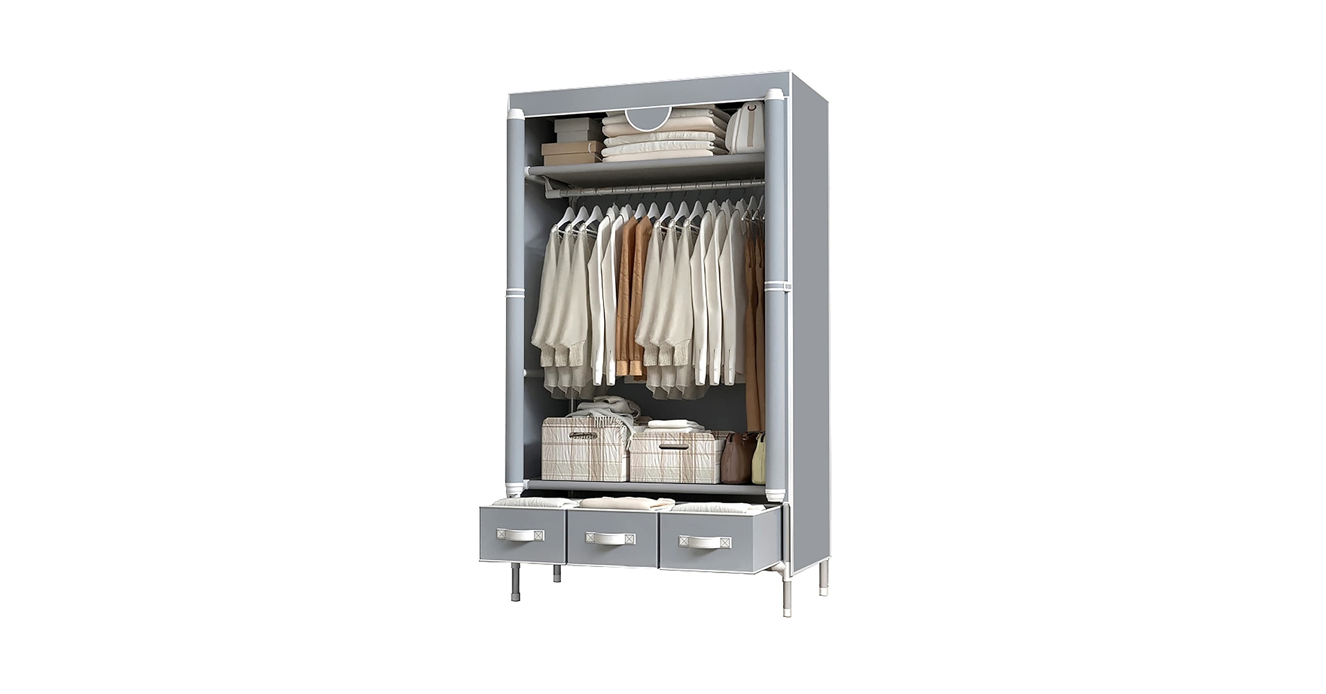 Amazon.com: ASSICA Portable Clothes Closet Rolling Door