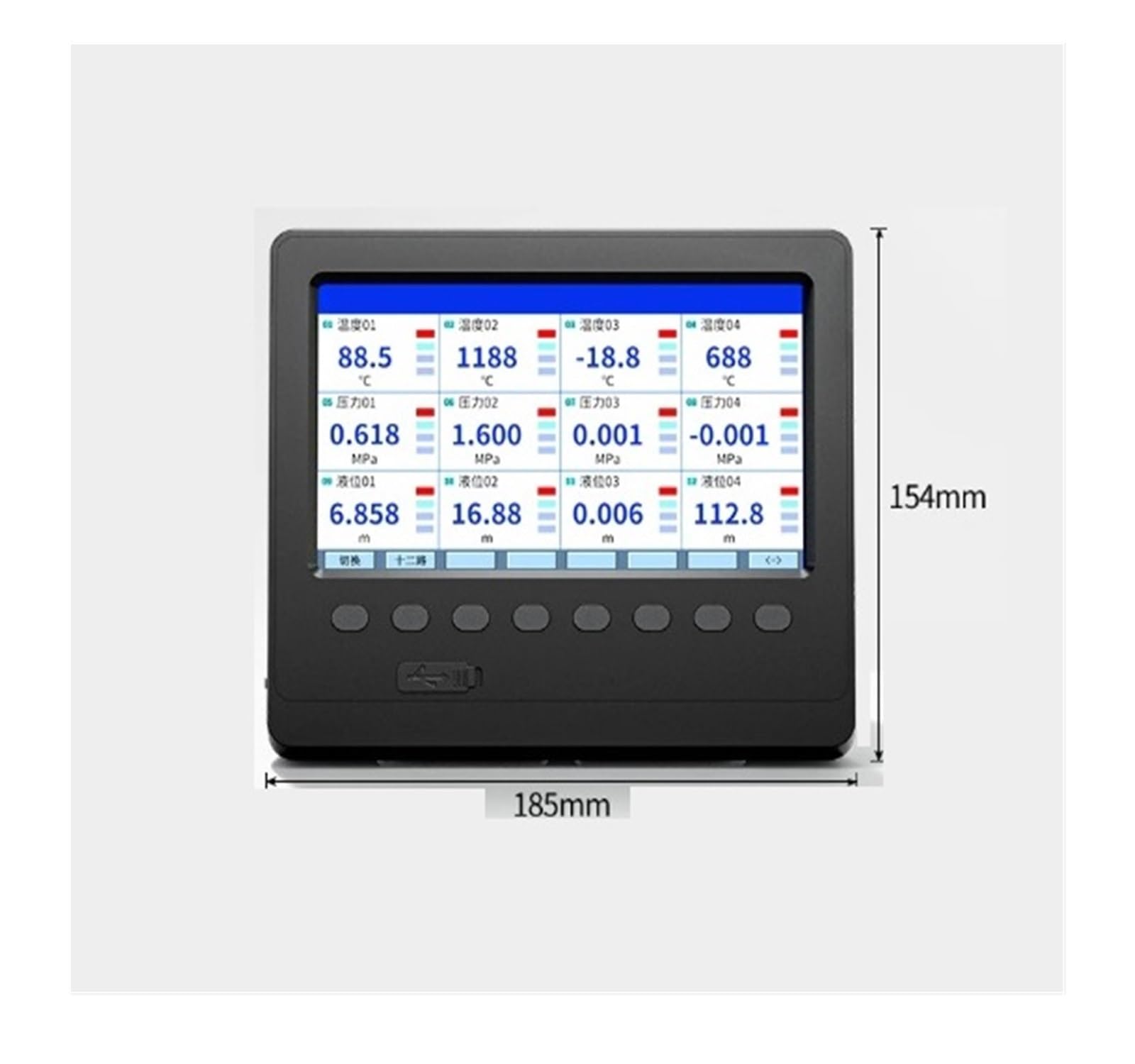 Bildschirmschreiber, MIK-R5000C 10 Kanal | Temperatur-Druck-Strom-Spannungsrekorder