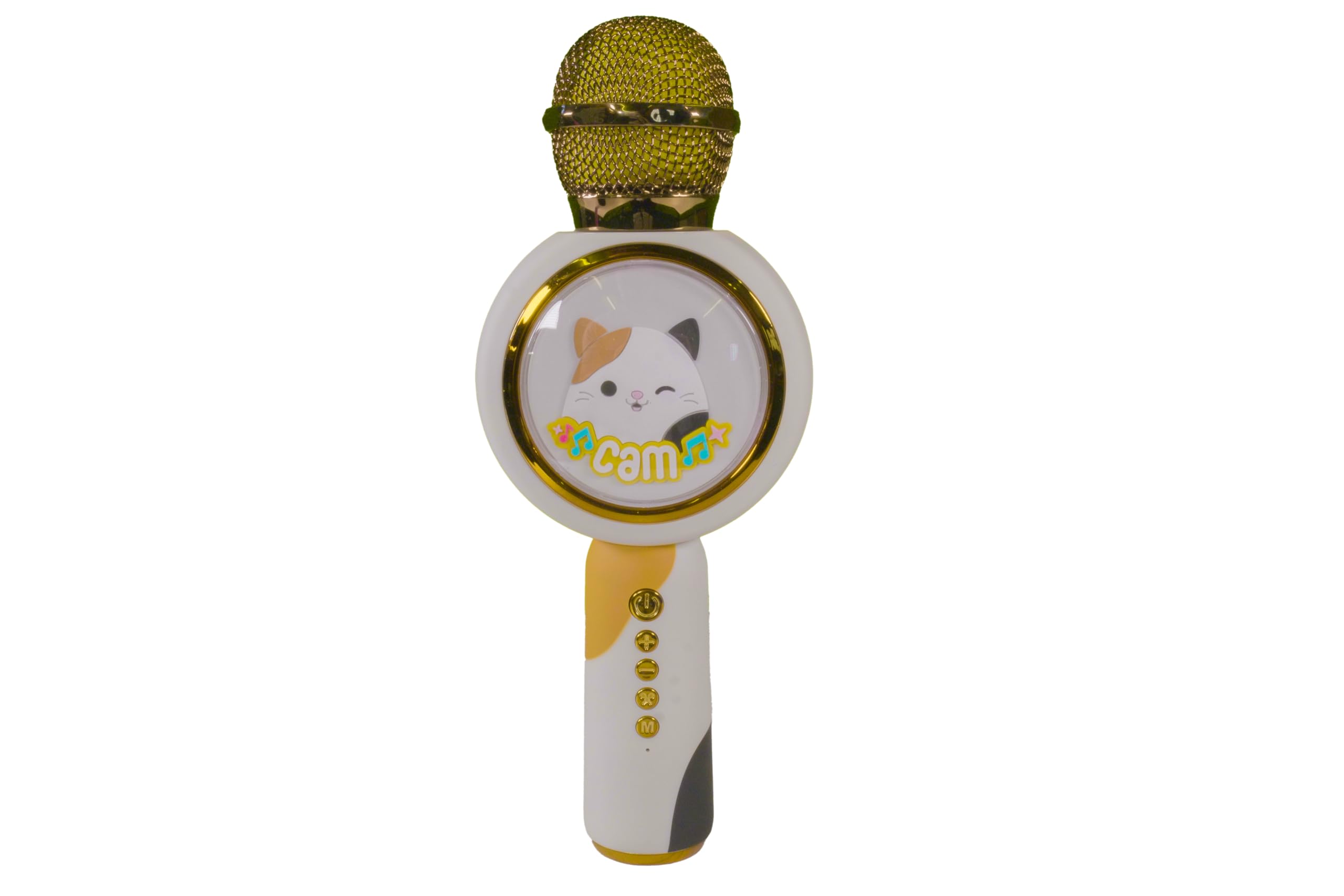Squishmallows Cam The Cat Karaoke Microphone For Kids And Adults. Great Fun. With Colourful Flashing LED Lights