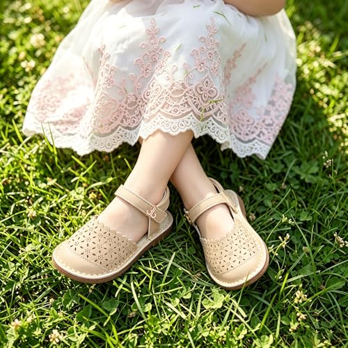 Image of THEE BRON Toddler Girls Espadrilles Sandals Hollow Out Rustic Dress Shoes
