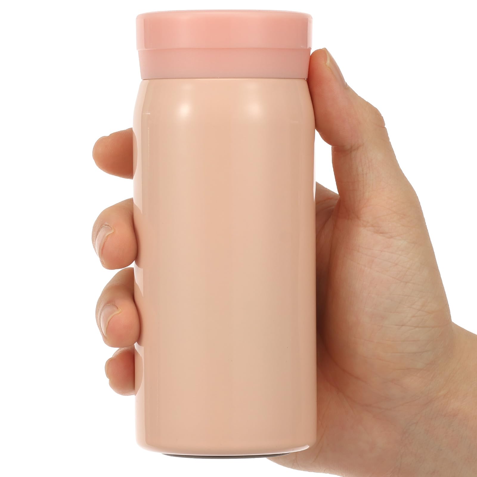 Mini Insulated Stainless Steel Water Bottle, 200ml Leak Proof Travel Tumbler for Coffee Tea Hot and Cold Beverage,Portable Pocket Flask for Adult and Kid Home School Office Camping(Pink)