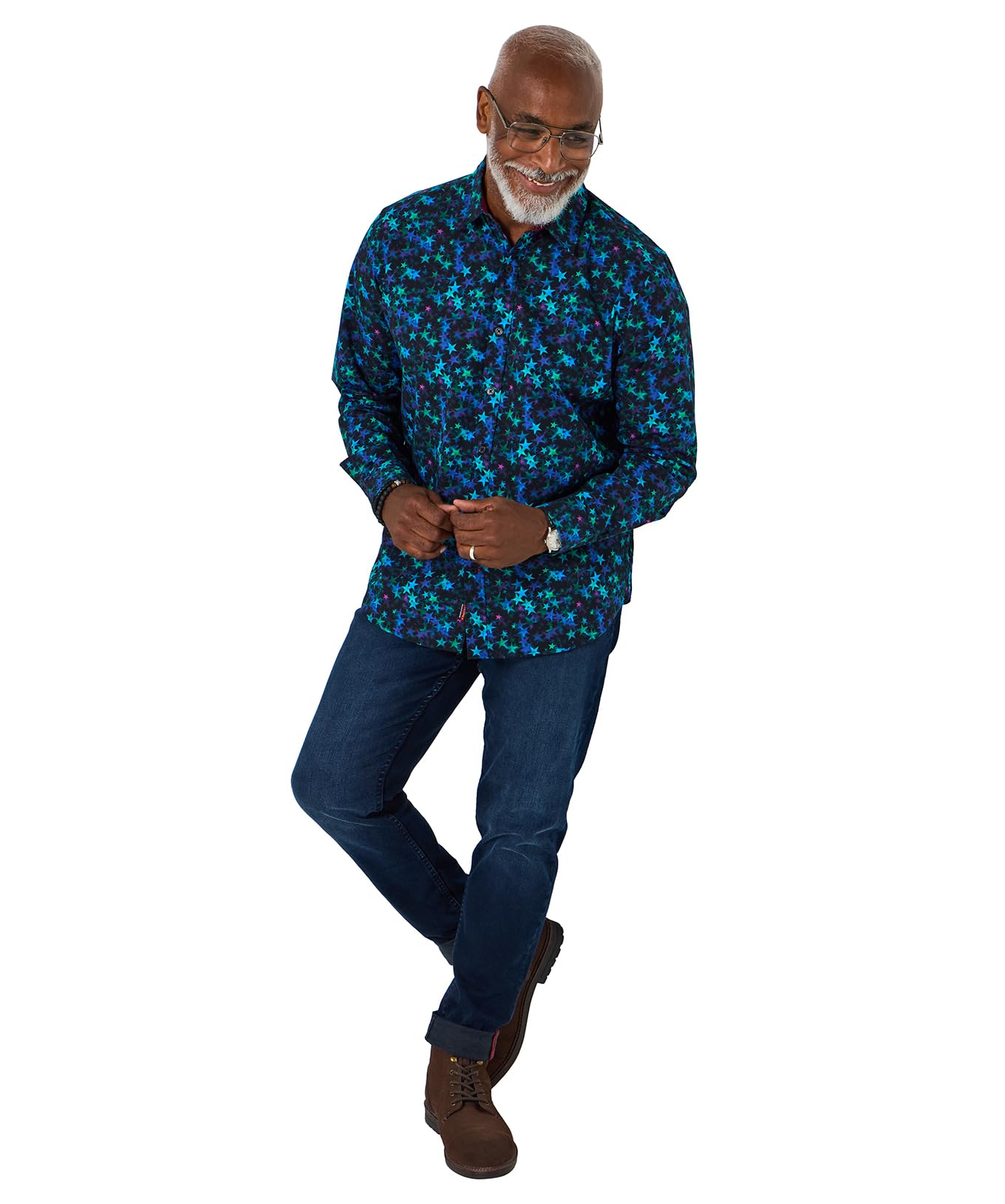 Joe Browns Mens Green Classic Collar Long Sleeve Shirt Regular Green UK S
