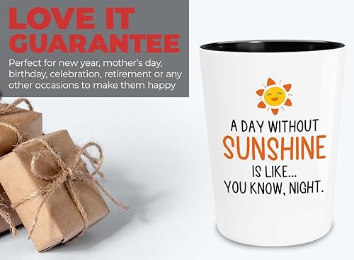 Miniatura 6 de Friendship Shot Glass 1.5oz -A Day Without Sunshine - Bestie BFF Soul Sister Women Bwst Friend Anniversary Squad Couple Neighboor Long Distance
