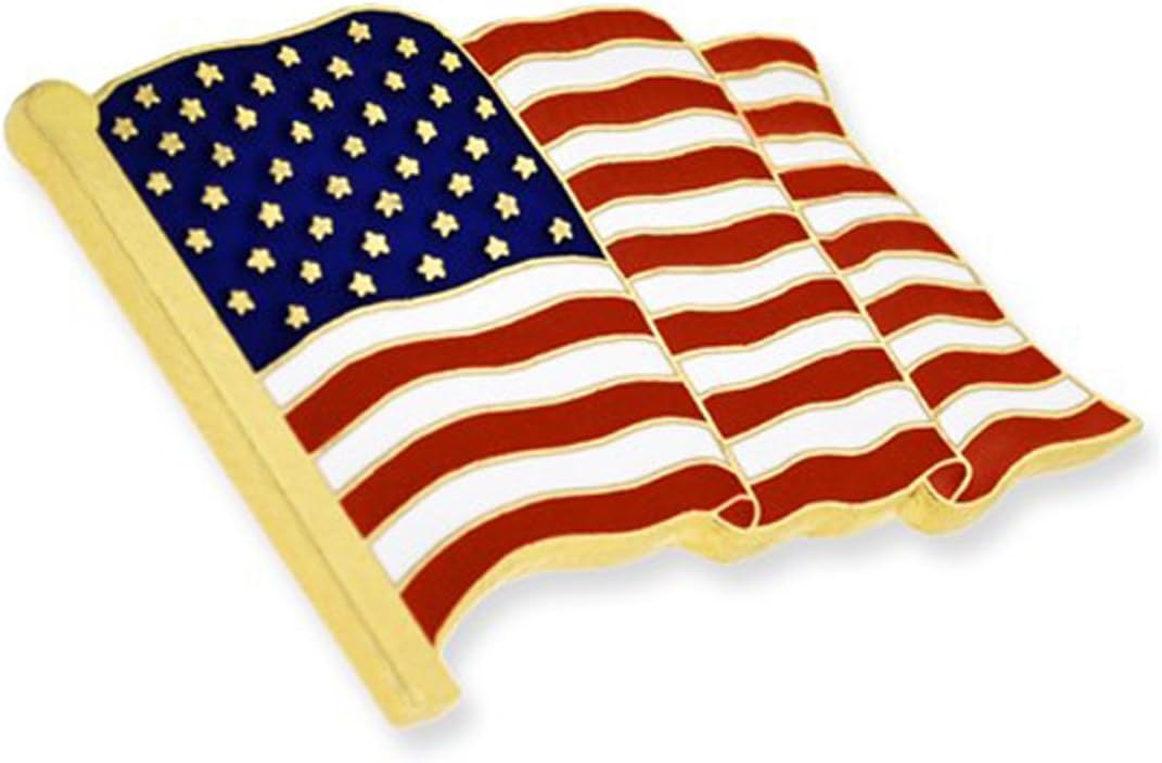 American Flag Stars and Stripes Lapel Pin - Proudly Made in USA Flag Pin