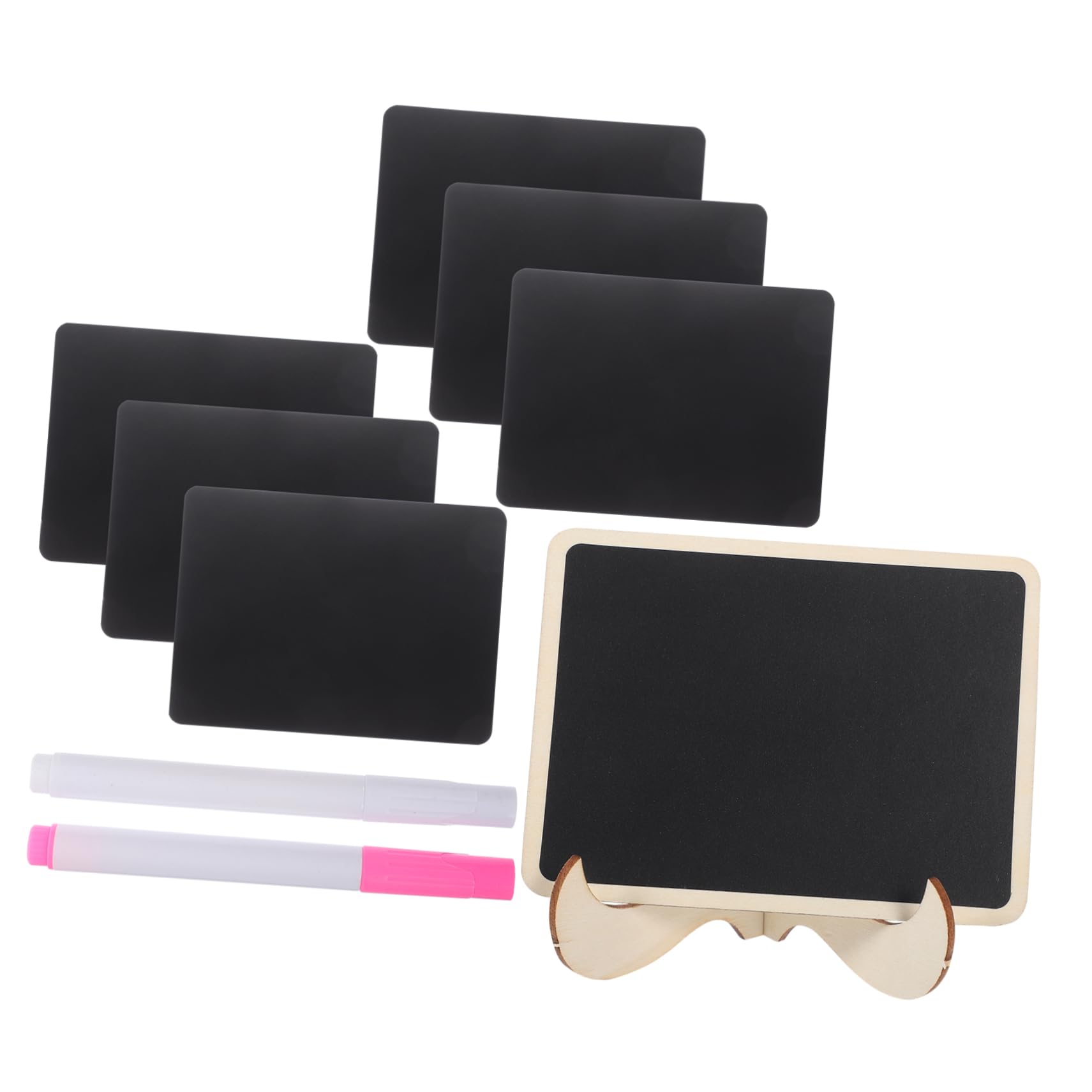 HOMSFOU 4 Set Mini Lavagne Piccole per Decorazioni Completo con Lavagnette Pellicole e per Matrimoni e Uffici Cancellabili e Facili