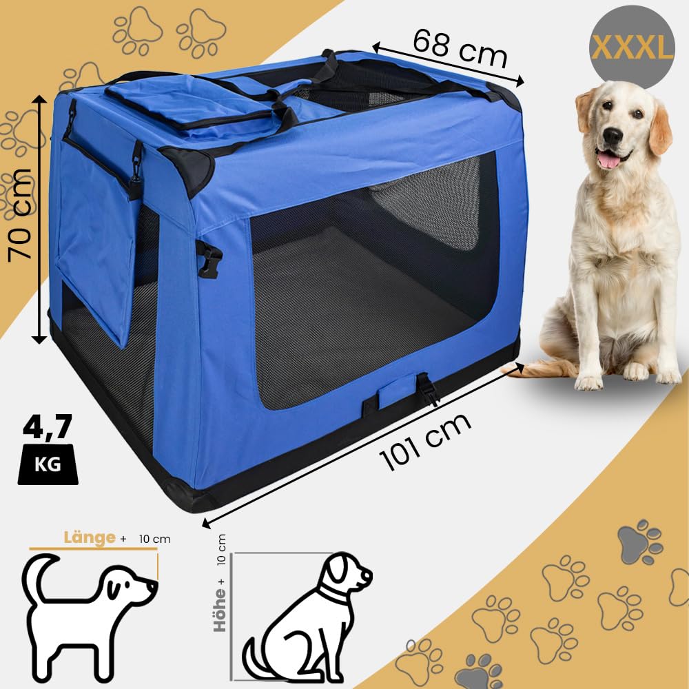 Petigi, trasportino pieghevole per cane o gatto, per auto