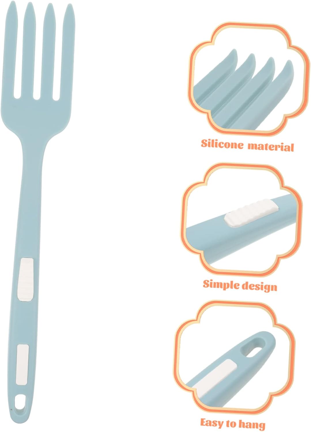 Dinner Forks, Silicone Cooking Fork Serving Forks Baking Cooking Silicone Forks for Cooking Pasta Serving Fork Pasta Ladle Italian Pasta Small Forks Spaghetti Spoon Fork