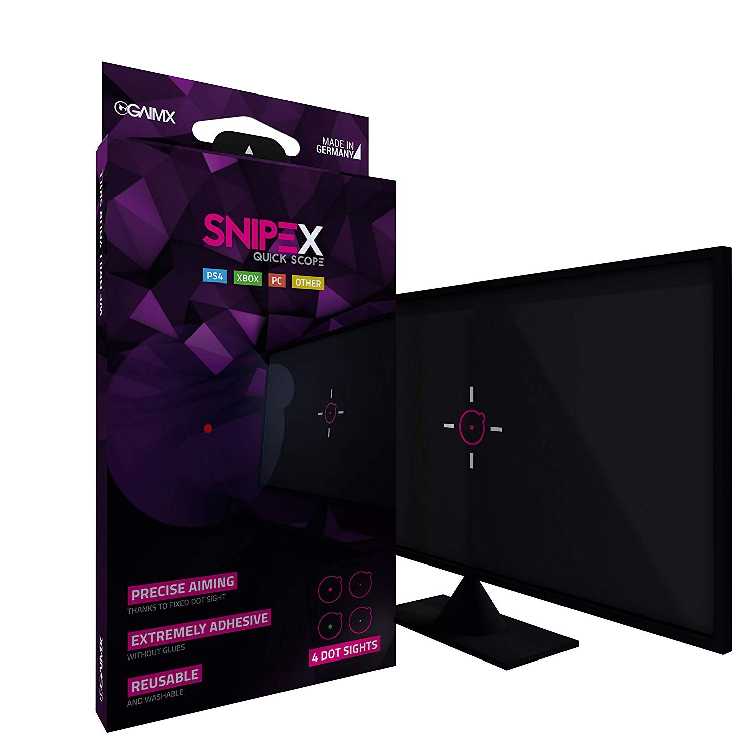 Amazon.co.jp: GAIMX FPS用 エイムシール 常時照準 SNIPEX 4枚