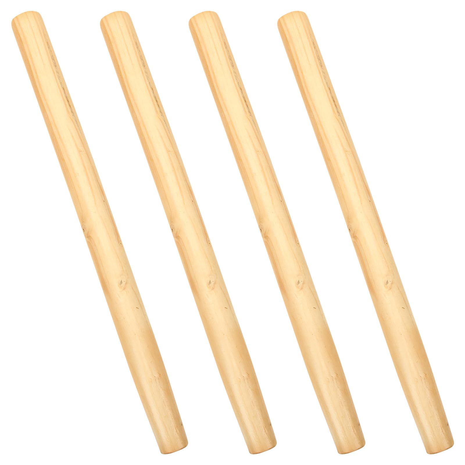 BESPORTBLE Shovel Handle Replacement 4-Pack, Hardwood Wooden Shafts for Garden Hoe and Weeding Tools, Robust Rake Accessory with Non-Skid Grip, Ergonomic Gardening Parts