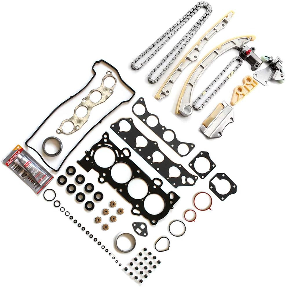 Engine Head Gasket Set Timing Chain Kit Compatible with 2007-2009 for Honda CR-V 2.4L;2007-2011 for Honda Element 2.4L, OE# HS26337PT 9-0711S