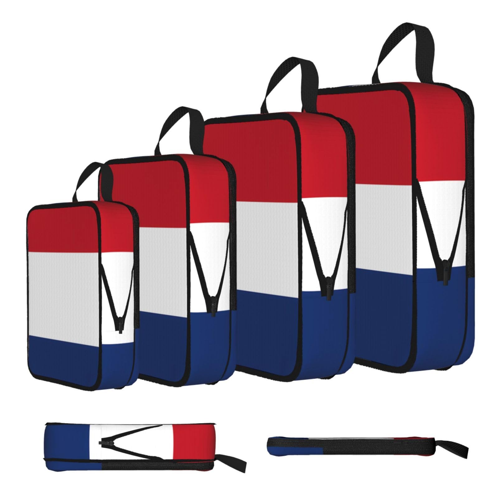 Sxzvvbn Black Dutch Flag Compression Packing Cubes 4 Piece Set