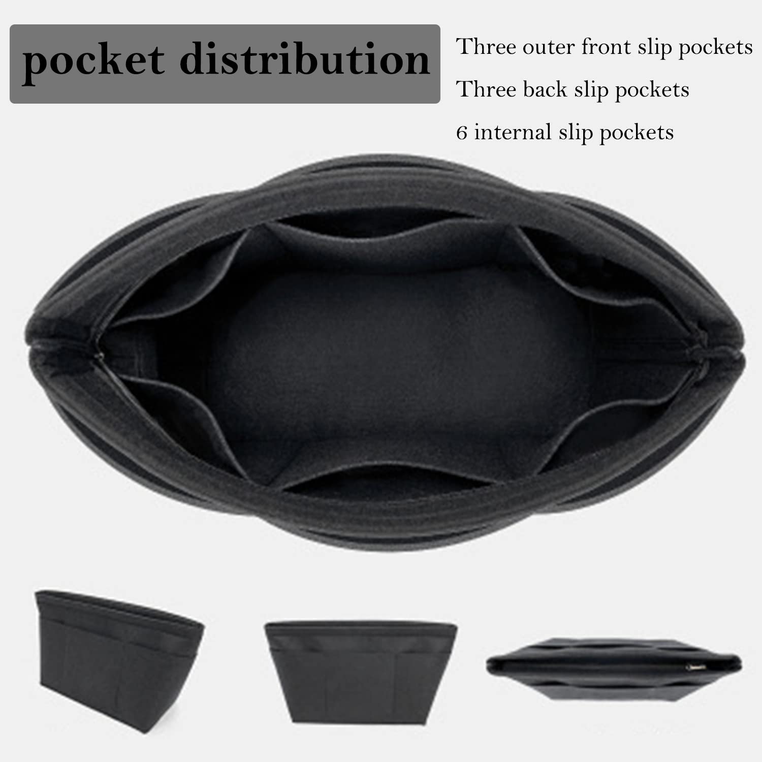 Organizer Per Borsa In Feltro - Inserti Con 12 Tasche Per Totes E Borse - Foto 4