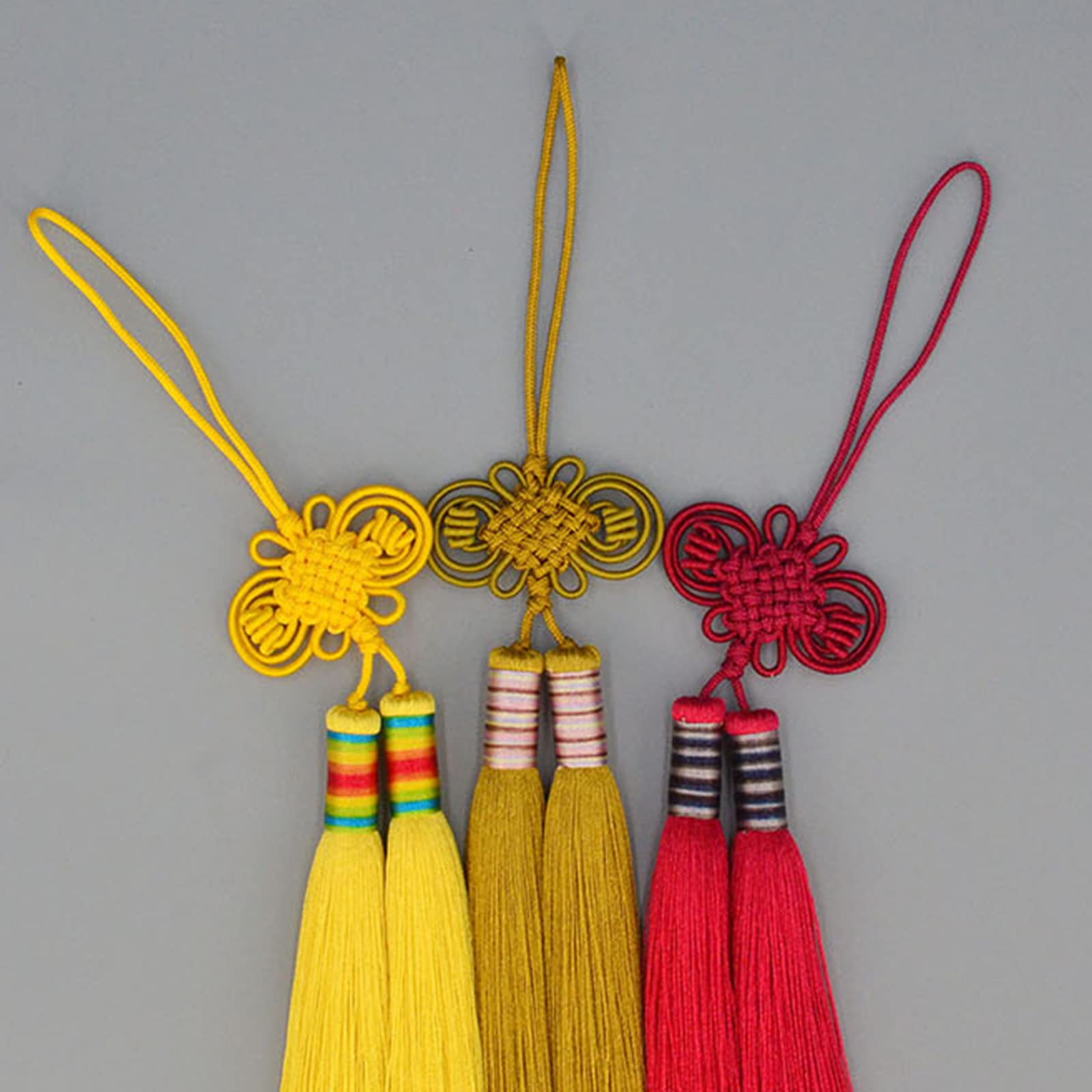 Quasten Chinesische Schwertquaste, handgefertigte weiche Quasten, chinesischer Knoten zur Herstellung von Bastelzubehör, Souvenir, Anhängerdekoration, rot(Red)
