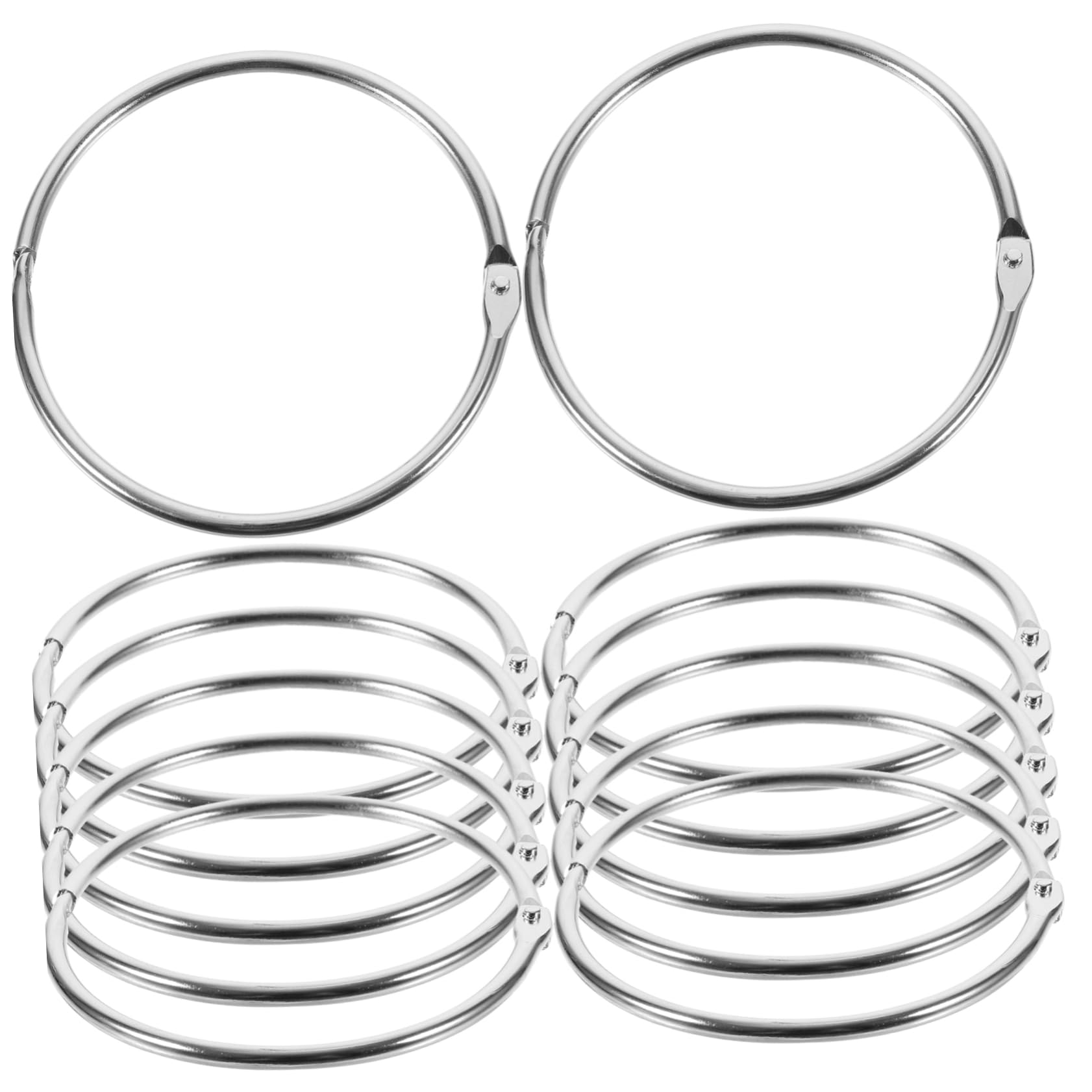 NUOBESTY 60 Stk Schnallen für lose Blattbinder sprengring bastelringe schlüsselanhänger ringe selber machen Schlüsselring-Clips bastelset hängende Schlüsselanhänger Karteikartenringe Eisen