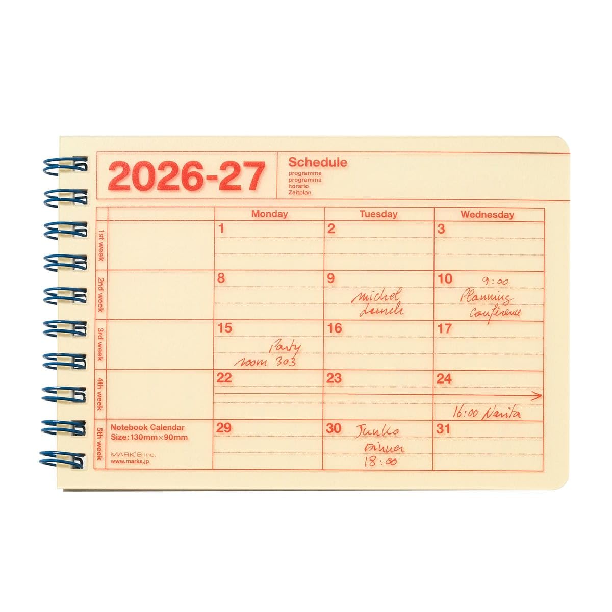 Amazon.co.jp: 手帳 2026 スケジュール帳 2026年4月始まり 月間
