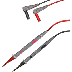 Peak Tech 1 par flexible Multímetro de cables de medición 120 cm, seguridad – Juego de cables de prueba, 1000 V AC/DC, 10 A, Cat III/IV, 1 pieza, TKS de 2