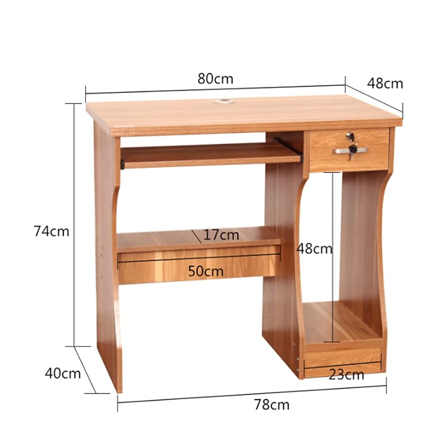 Amazon | 狭いスペース用の小型コンピュータデスク、引き出しと