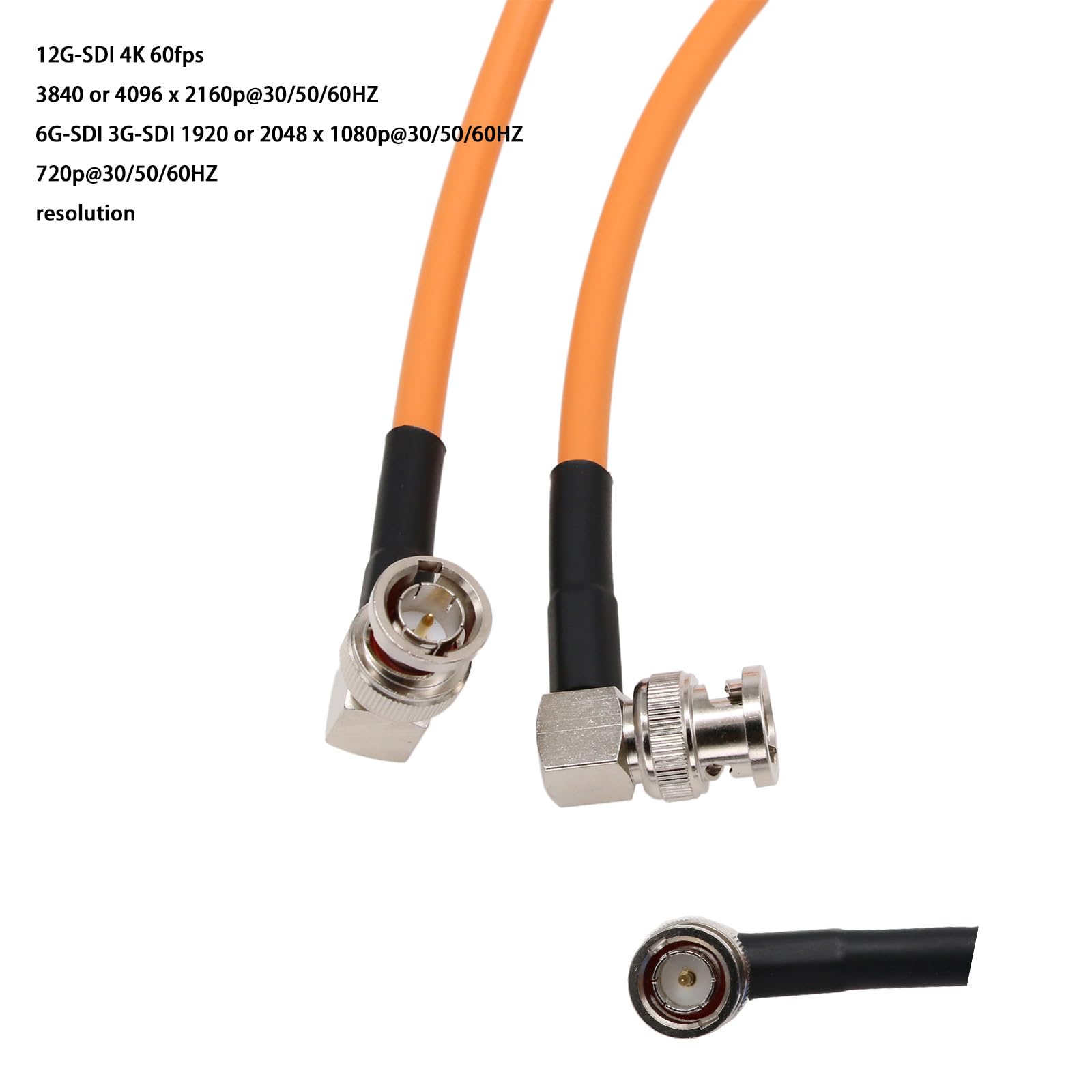 HangTon 12G 4K Raw SDI Coaxial Video Cable BNC to BNC Canare LV-61S 75 ohm for Blackmagic Studio Camera Teradek Bolt SmallHD Feelworld Monitor Flexible Shielded 80cm