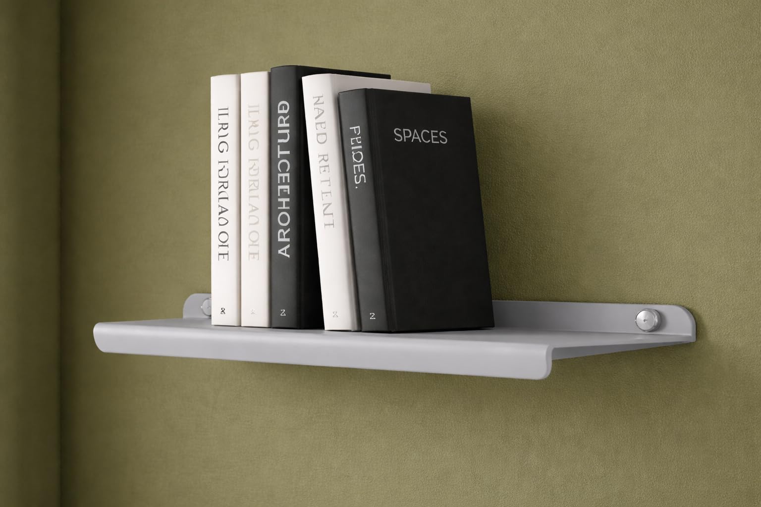 OrganizeMee Grey Metal Floating Wall Shelves – Long Wall Mounted Shelf for Living Room Decor, Bedroom & Home Walls | Modern Design Rack for Books, Plants, Showpieces & Organizer Use |Grey |17" Long 1
