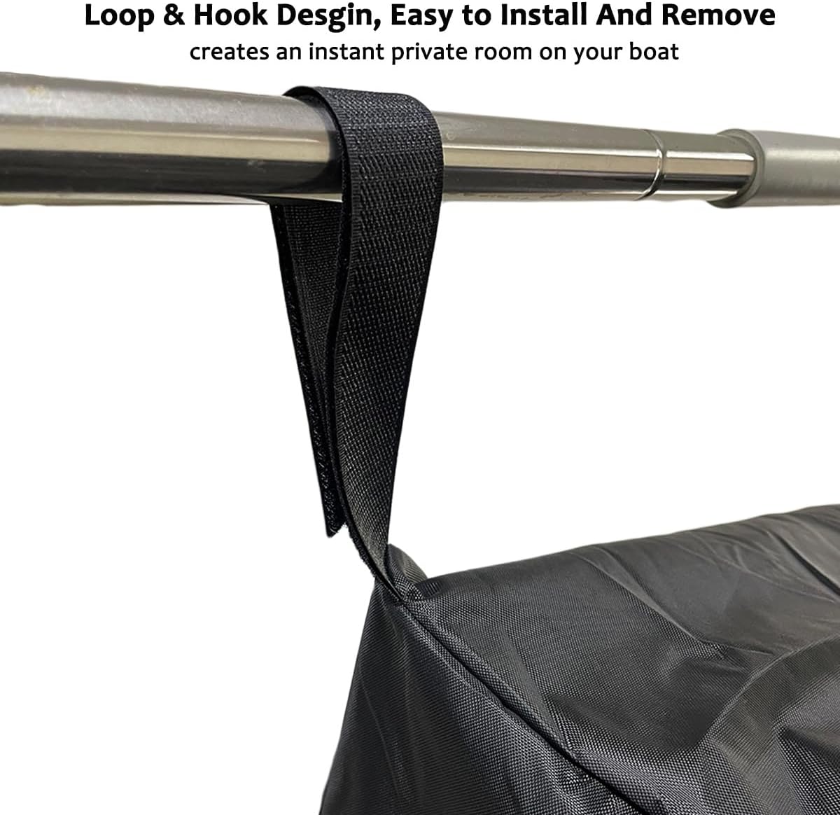 Boat Privacy Changing Tent - Marine Instant Privacy Room Curtain for Changing Clothes, Portable Toilet, Shower, Waterproof UV-Resistant, Fits Under Bimini Top (30" L x 27" W x 72" H)