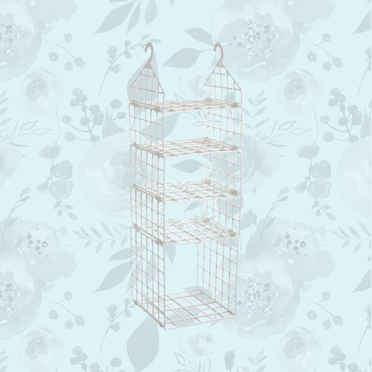 Organizador Colgante Plegable de Plástico Blanco, 1 Capa Grande y 3 Pequeñas, para Ropa, Suéteres y Toallas, Estante Ventilado y Ahorrador de Espacio, Adecuado para Dormitorio