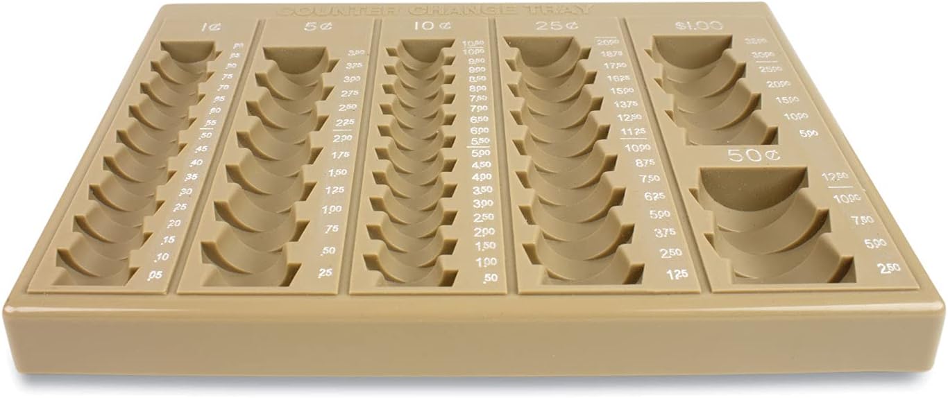 CONTROLTEK 6-Denomination Self Counting Loose Coin Tray