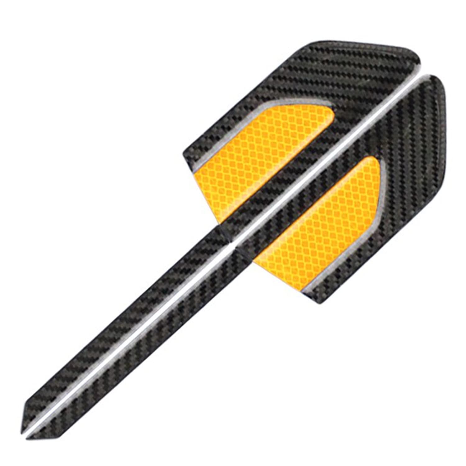 Allure Auto® (Black Orange) Car Side High Intensity Reflective Bumper Fender Safety Warning Sticker Night Visibility Compatible with Kea Snet