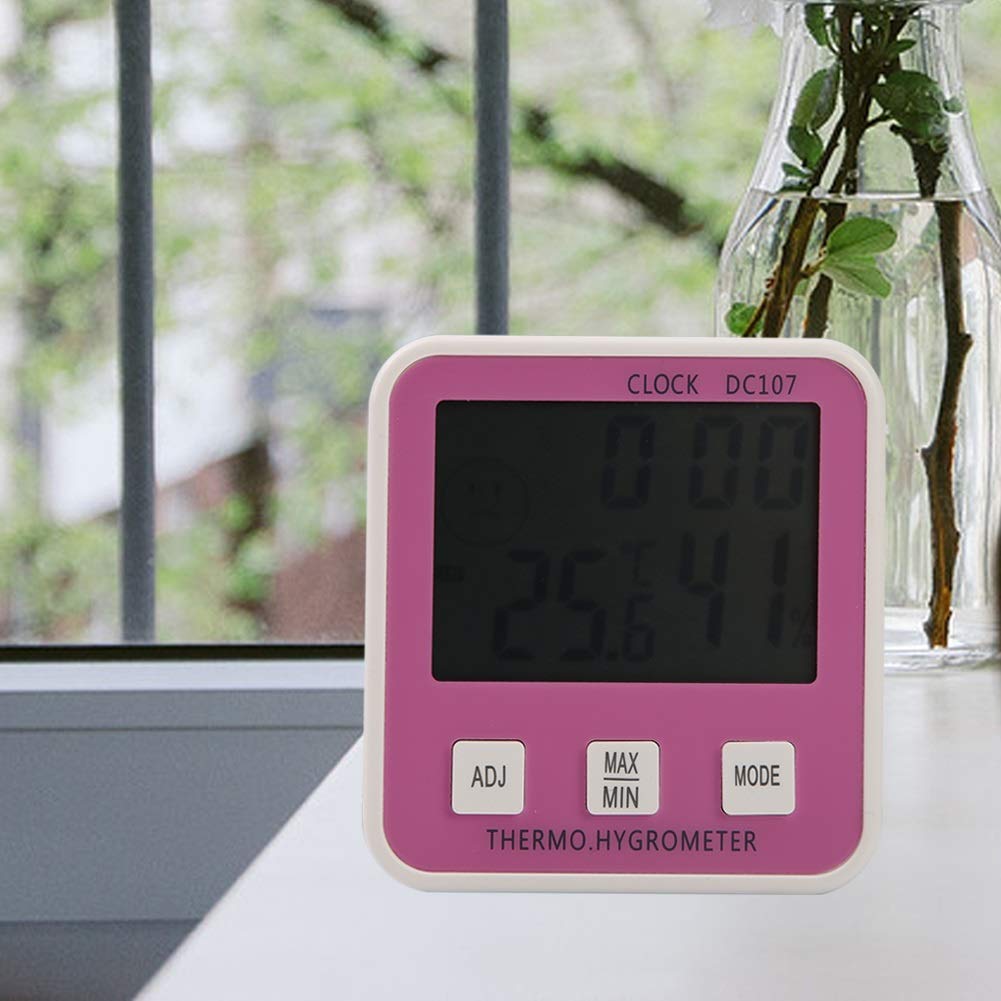 Cyfrowy termometr LCD Higrometr Elektroniczny miernik temperatury i wilgotności Tester wewnętrzny Budzik