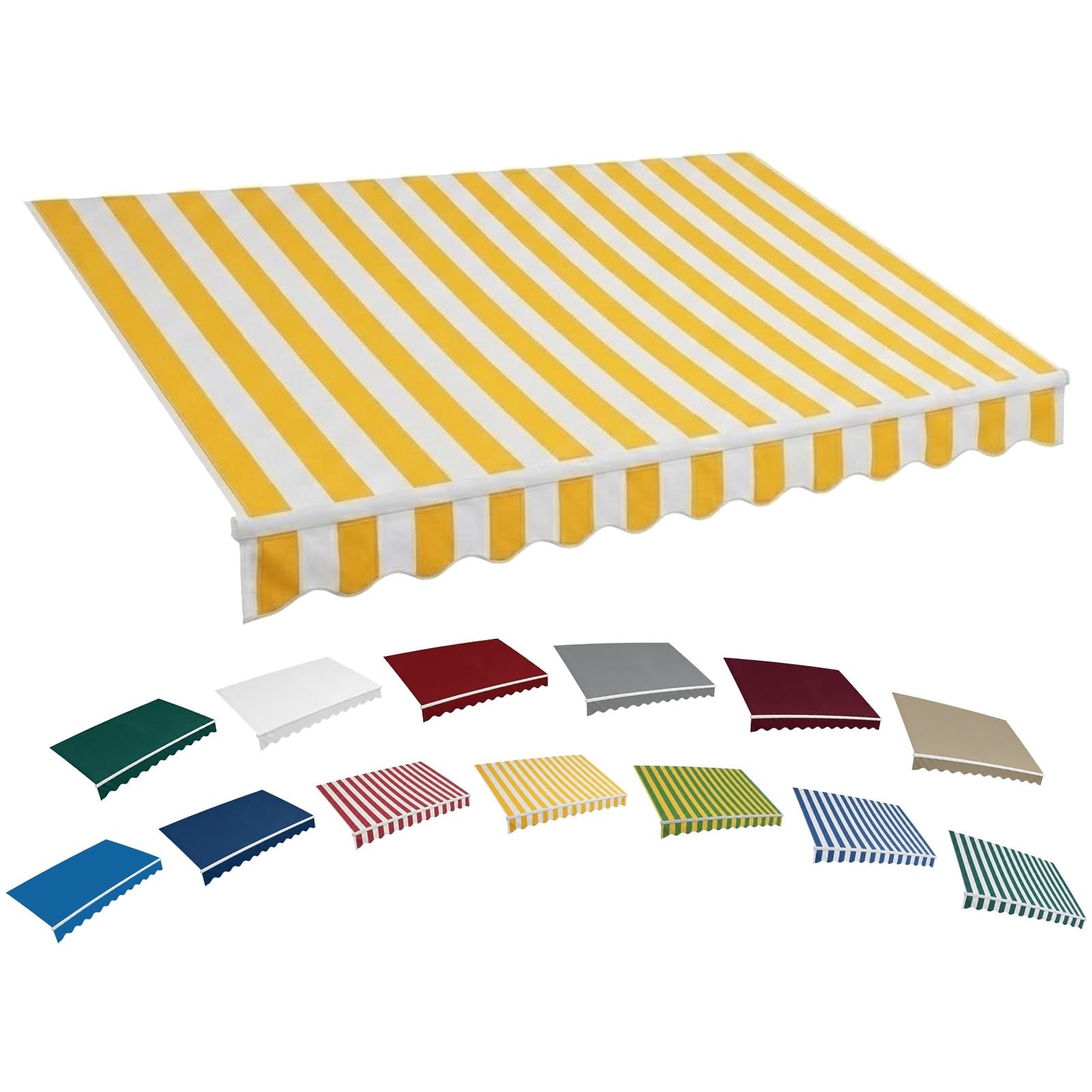 Heavy Duty Waterproof Awning Replacement Fabric for Garden, Fabric Only