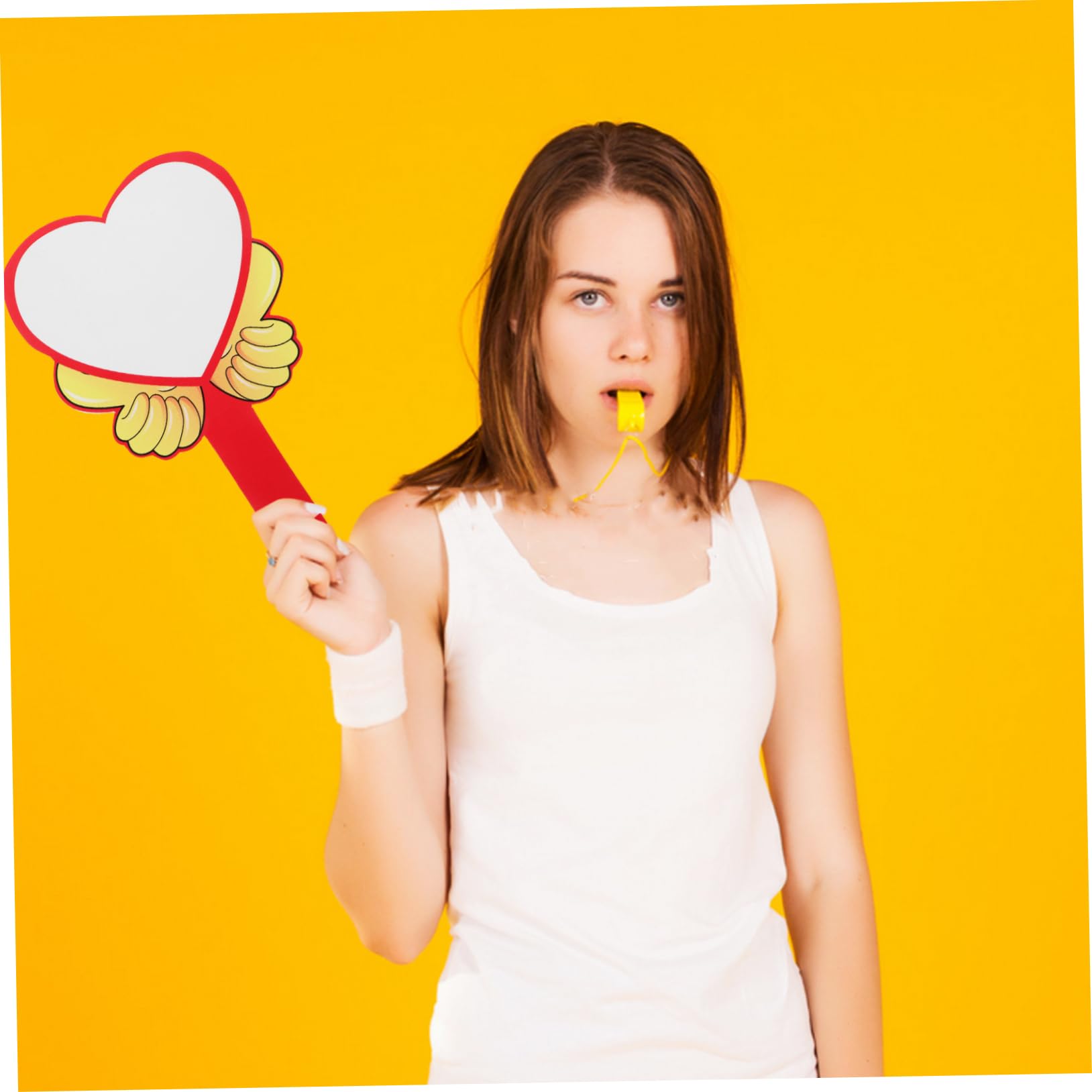 POPETPOP 3pcs Handheld Blank Scoreboards Writable Dry Erase Answer Paddles Heart-Shaped Design for Auctions and Voting Whiteboard for Judges