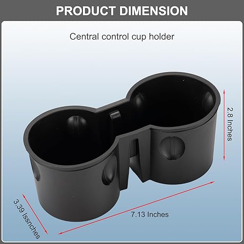 Miniatura 9 de Edulnke Soporte para tazas para el modelo Y de Tesla 2023, soporte para tazas de Tesla Modelo Y Modelo 3 2023 2022 2021, soporte de taza de silicona