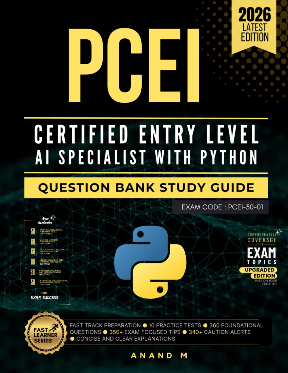PCEI - Certified Entry Level AI Specialist with Python - Question Bank Study Guide