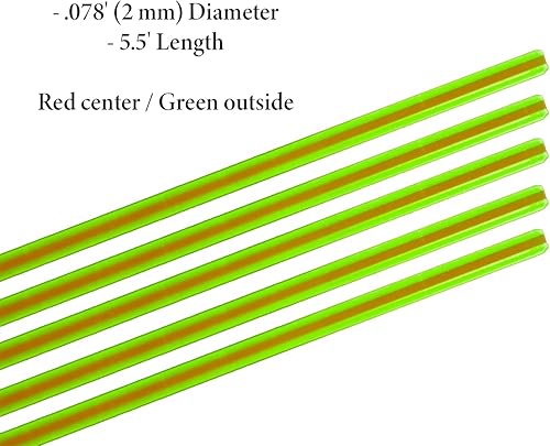 Miniatura 5 de TRUGLO Fibra óptica de repuesto de alta visibilidad para miras de armas de fuego y tiro con arco, disponible en una variedad de colores y tamaños