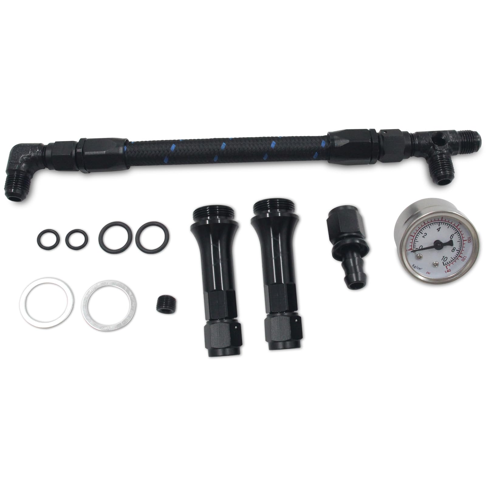 Gxencks AN6 Fuel Line Aluminum Braided Fuel Line Kit For Holley 4150 Carburetor 7/8"-20 thread