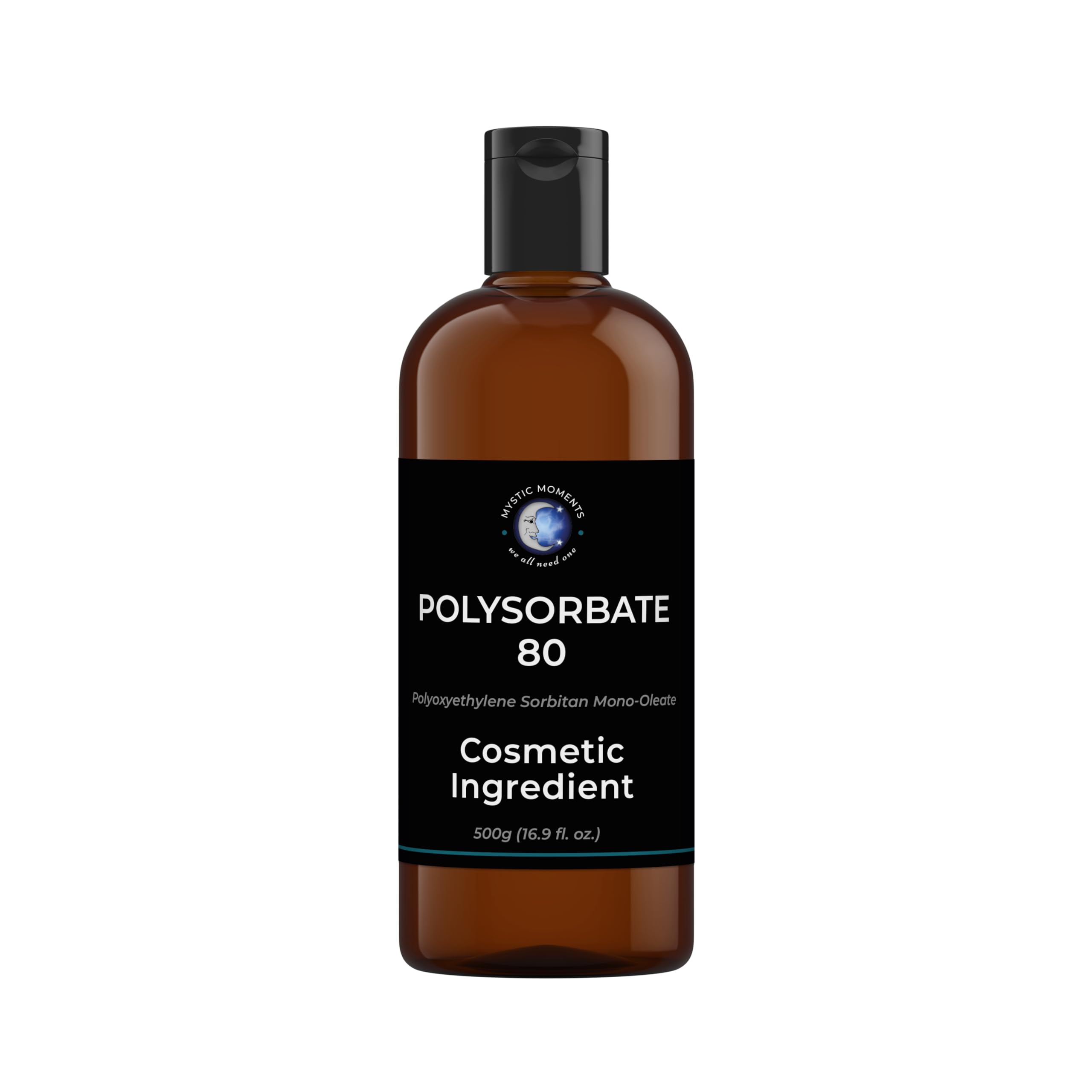 Mystic Moments | Polysorbate 80 | Cosmetic Grade Solubiliser for Creams and Ointments | Non-Ionic Emulsifier for Skincare and Pharmaceutical Use | 500g