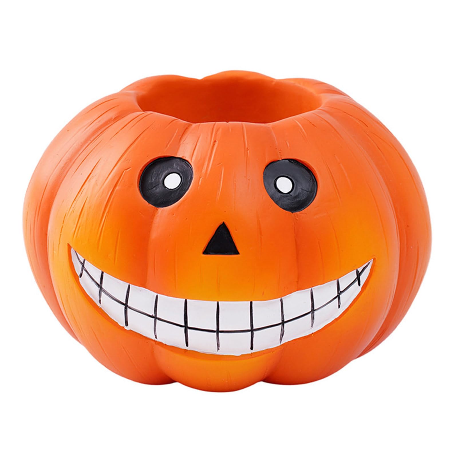 LWHZOFR Pumpkin Decor, Halloween Tabletop Styling, Resin Figurine Accent for Entryways Shelves Windowsills Desks, Compact Holiday Display Piece Ghosty Pumpkin Holder Pen Holder Centerpieces Halloween