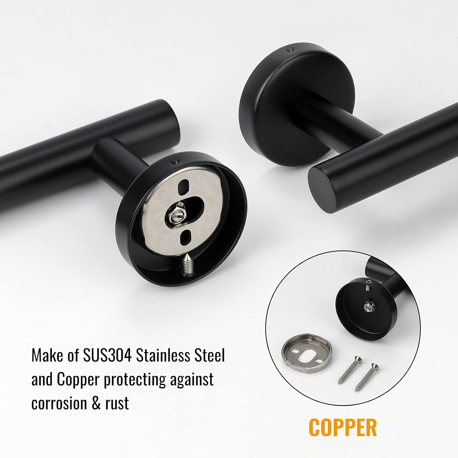 Toilet Paper Holder Brush Steel, Matte Black Toilet Paper Roll Holder SUS304 Stainless Steel Bathroom Tissue Holder Wall Mount for Bathroom, Kitchen, Washroom (Black) : Tools & Home Improvement