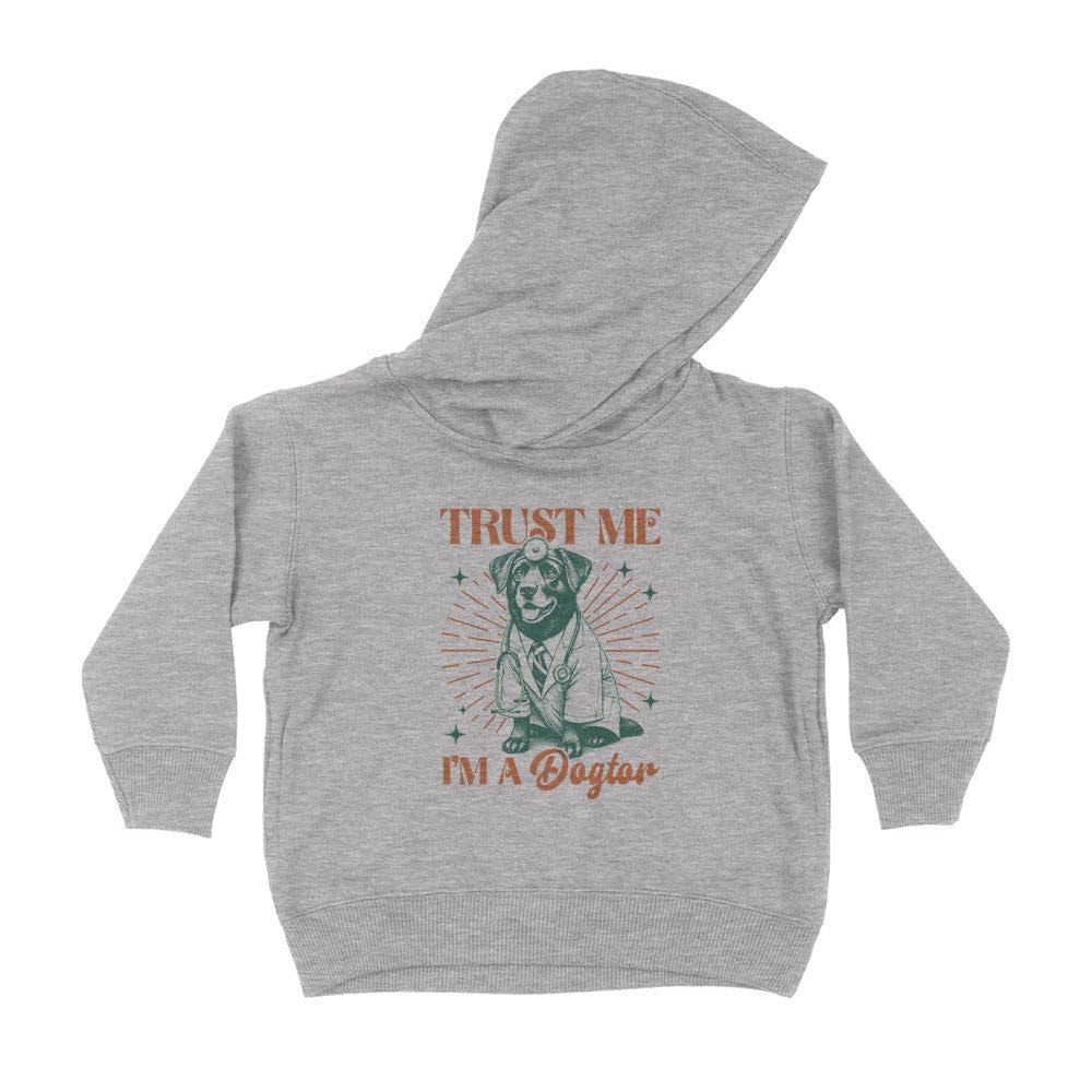 I'm a Dogtor Kids Hoodie Sweatshirt Toddler 4T Heather Grey