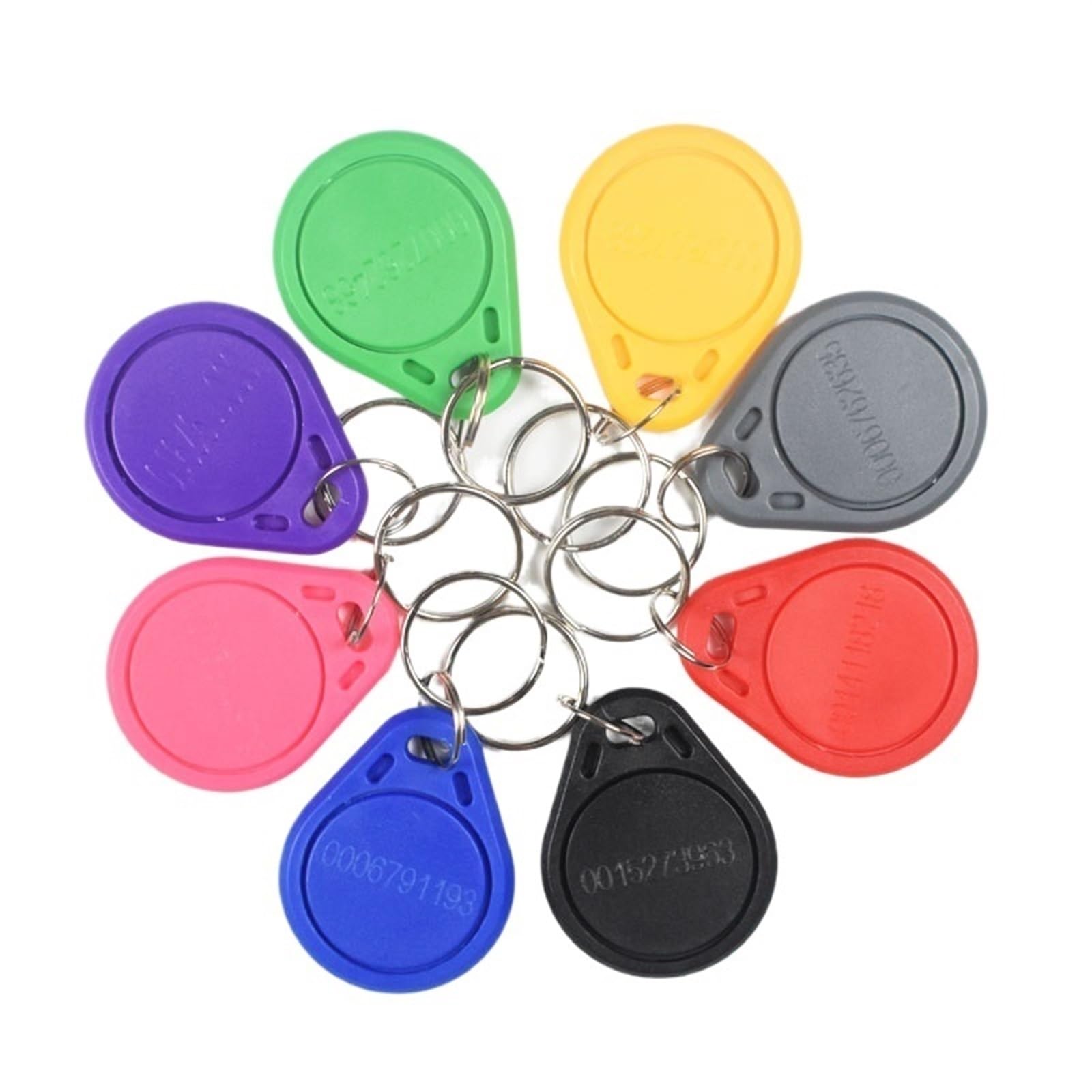 Identyfikator RFID klucza Brelok RFID 125 kHz TK4100 EM4100 Kontrola dostępu Rejestracja czasu pracy 50 szt. Wielokolorowy(Green)