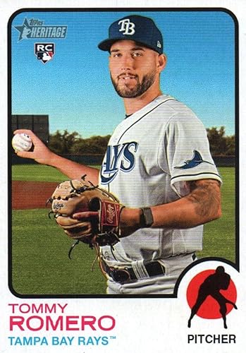 Tommy Romero Topps Heritage Collectible Baseball Card- 2022 Topps Heritage Baseball Card 533 Rays Free Shipping