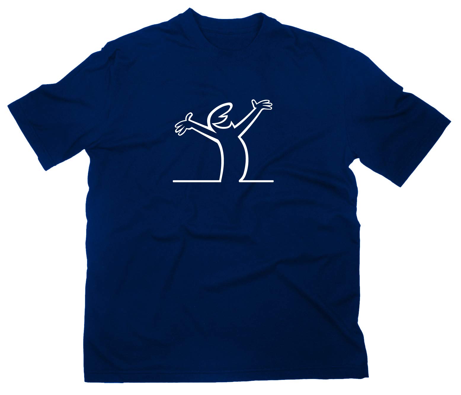 Styletex23 Men's Blue #1 La Linea Lui T-Shirt, M, Navy